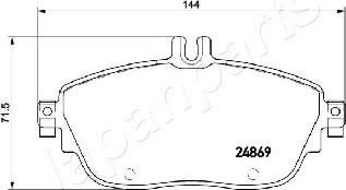 Japanparts PA-0503AF - Komplet Pločica, disk-kočnica www.molydon.hr