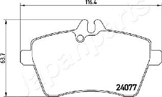 Japanparts PA-0502AF - Komplet Pločica, disk-kočnica www.molydon.hr