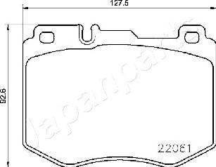 Japanparts PA-0516AF - Komplet Pločica, disk-kočnica www.molydon.hr