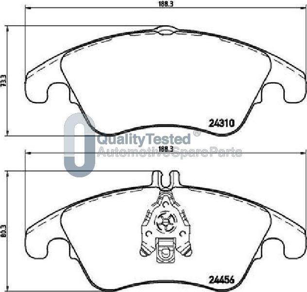 Japanparts PA0513JM - Komplet Pločica, disk-kočnica www.molydon.hr