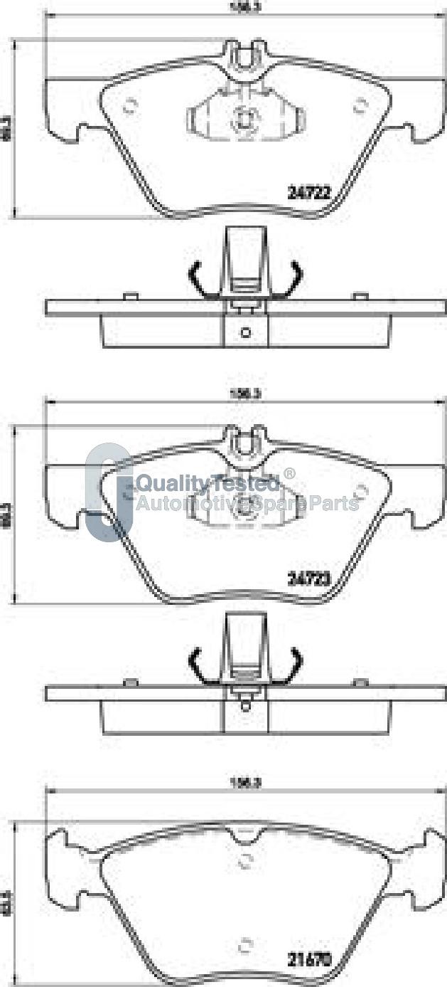 Japanparts PA0526JM - Komplet Pločica, disk-kočnica www.molydon.hr