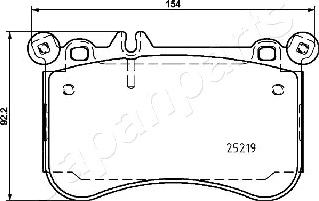 Japanparts PA-0523AF - Komplet Pločica, disk-kočnica www.molydon.hr