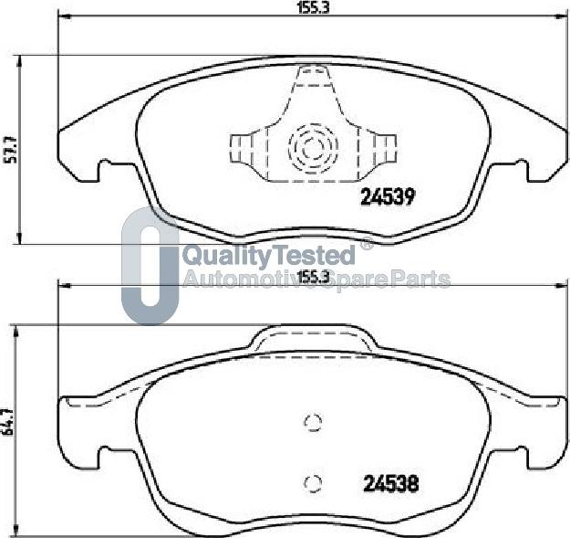 Japanparts PA0603JM - Komplet Pločica, disk-kočnica www.molydon.hr