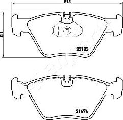 Japanparts PA-0112AF - Komplet Pločica, disk-kočnica www.molydon.hr