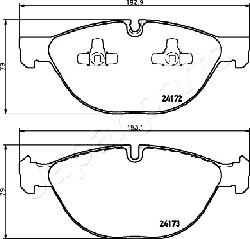 Japanparts PA-0134AF - Komplet Pločica, disk-kočnica www.molydon.hr