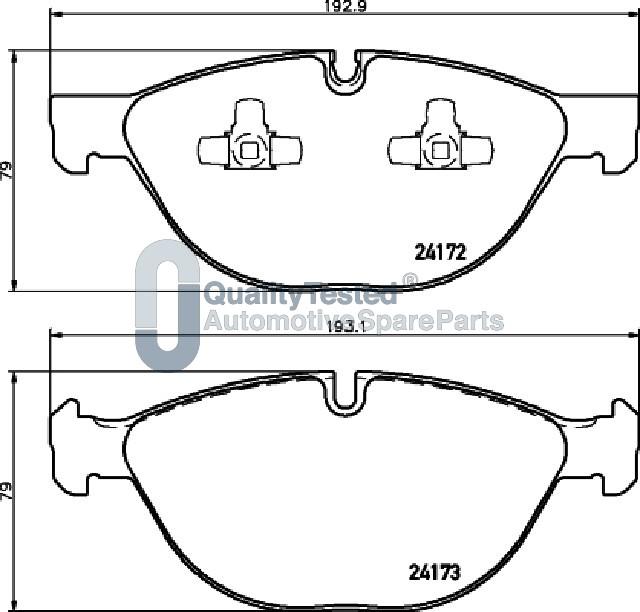 Japanparts PA0134JM - Komplet Pločica, disk-kočnica www.molydon.hr