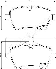 Japanparts PA-0136AF - Komplet Pločica, disk-kočnica www.molydon.hr