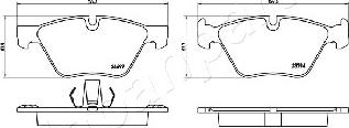 Japanparts PA-0124AF - Komplet Pločica, disk-kočnica www.molydon.hr