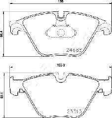 Japanparts PA-0126AF - Komplet Pločica, disk-kočnica www.molydon.hr