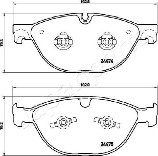 Japanparts PA-0347AF - Komplet Pločica, disk-kočnica www.molydon.hr