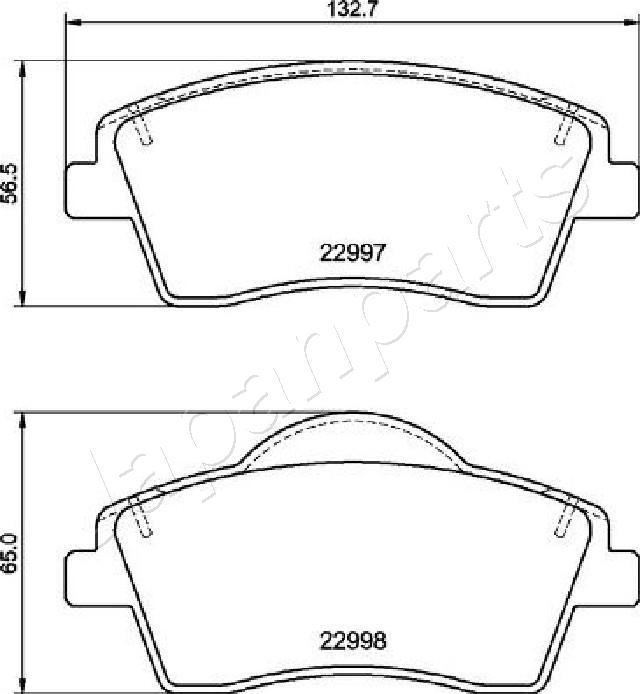 Japanparts PA-0355AF - Komplet Pločica, disk-kočnica www.molydon.hr