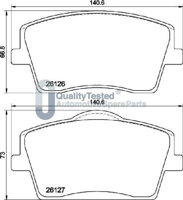 Japanparts PA0353JM - Komplet Pločica, disk-kočnica www.molydon.hr