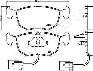 Japanparts PA-0304AF - Komplet Pločica, disk-kočnica www.molydon.hr