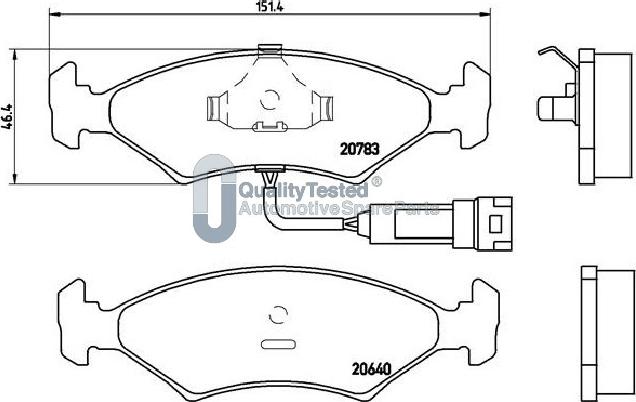 Japanparts PA0305JM - Komplet Pločica, disk-kočnica www.molydon.hr