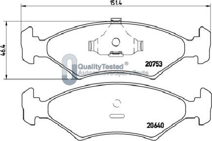 Japanparts PA0306JM - Komplet Pločica, disk-kočnica www.molydon.hr