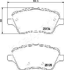 Japanparts PA-0301AF - Komplet Pločica, disk-kočnica www.molydon.hr