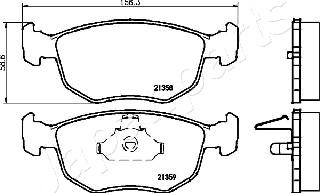 Japanparts PA-0302AF - Komplet Pločica, disk-kočnica www.molydon.hr