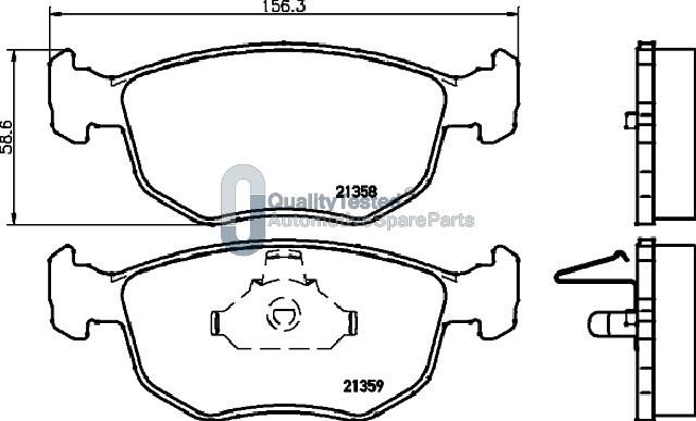 Japanparts PA0302JM - Komplet Pločica, disk-kočnica www.molydon.hr