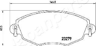 Japanparts PA-0318AF - Komplet Pločica, disk-kočnica www.molydon.hr