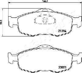 Japanparts PA-0317AF - Komplet Pločica, disk-kočnica www.molydon.hr