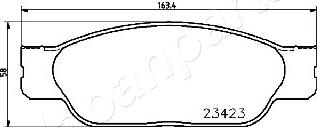 Japanparts PA-0338AF - Komplet Pločica, disk-kočnica www.molydon.hr