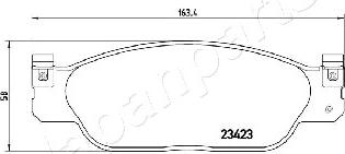 Japanparts PA-0337AF - Komplet Pločica, disk-kočnica www.molydon.hr