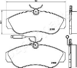 Japanparts PA-0246AF - Komplet Pločica, disk-kočnica www.molydon.hr