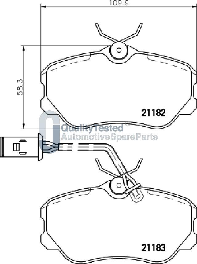 Japanparts PA0206JM - Komplet Pločica, disk-kočnica www.molydon.hr