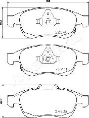 Japanparts PA-0217AF - Komplet Pločica, disk-kočnica www.molydon.hr