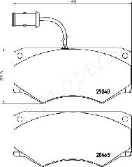 Japanparts PA-0231AF - Komplet Pločica, disk-kočnica www.molydon.hr