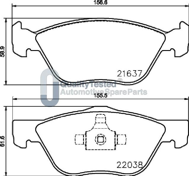 Japanparts PA0229JM - Komplet Pločica, disk-kočnica www.molydon.hr