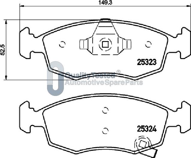 Japanparts PA0228JM - Komplet Pločica, disk-kočnica www.molydon.hr