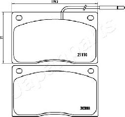 Japanparts PA-0715AF - Komplet Pločica, disk-kočnica www.molydon.hr