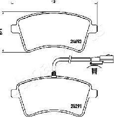 Japanparts PA-0721AF - Komplet Pločica, disk-kočnica www.molydon.hr