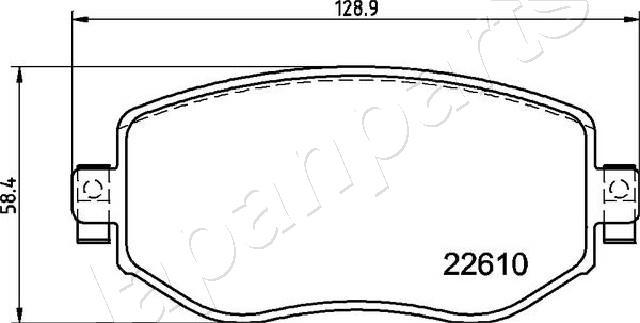 Japanparts PA-0722AF - Komplet Pločica, disk-kočnica www.molydon.hr