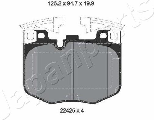 Japanparts PA-2029AF - Komplet Pločica, disk-kočnica www.molydon.hr