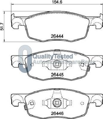 Japanparts PA2028JM - Komplet Pločica, disk-kočnica www.molydon.hr