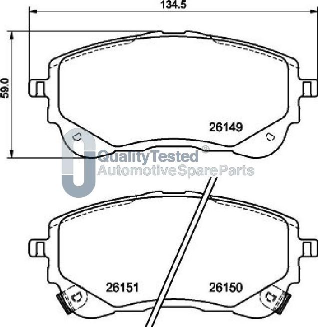 Japanparts PA2027JM - Komplet Pločica, disk-kočnica www.molydon.hr