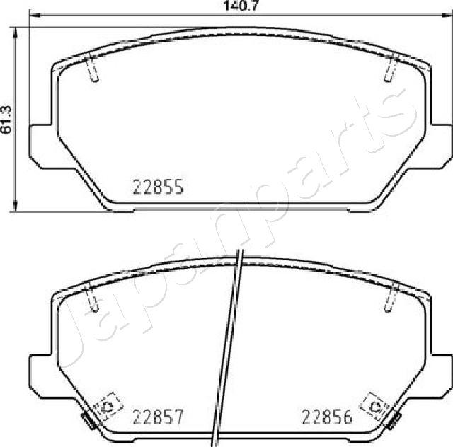 Japanparts PA-H28AF - Komplet Pločica, disk-kočnica www.molydon.hr