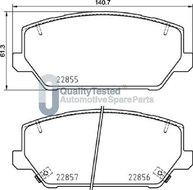 Japanparts PAH28JM - Komplet Pločica, disk-kočnica www.molydon.hr