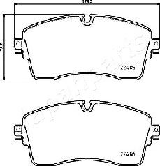 Japanparts PA-L14AF - Komplet Pločica, disk-kočnica www.molydon.hr