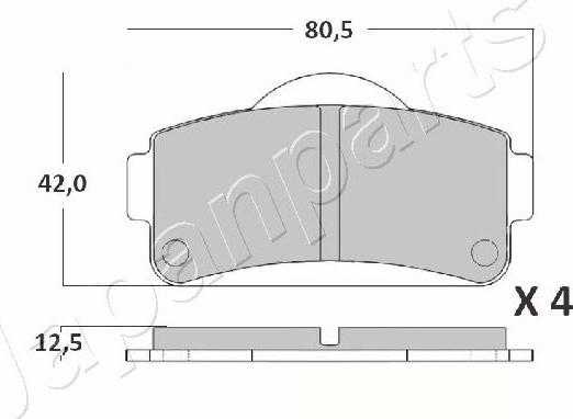 Japanparts PA-MC03 - Komplet Pločica, disk-kočnica www.molydon.hr