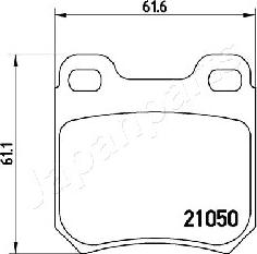 Japanparts PP-0404AF - Komplet Pločica, disk-kočnica www.molydon.hr