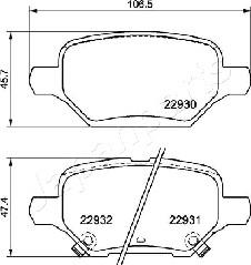 Japanparts PP-0405AF - Komplet Pločica, disk-kočnica www.molydon.hr