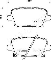 Japanparts PP-0407AF - Komplet Pločica, disk-kočnica www.molydon.hr