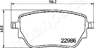 Japanparts PP-0533AF - Komplet Pločica, disk-kočnica www.molydon.hr