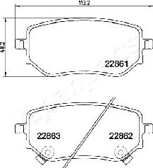 Japanparts PP-0532AF - Komplet Pločica, disk-kočnica www.molydon.hr