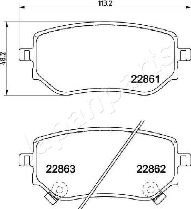 Japanparts PP-0532AF - Komplet Pločica, disk-kočnica www.molydon.hr