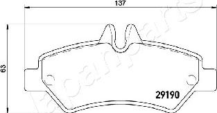 Japanparts PP-0522AF - Komplet Pločica, disk-kočnica www.molydon.hr