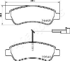 Japanparts PP-0609AF - Komplet Pločica, disk-kočnica www.molydon.hr